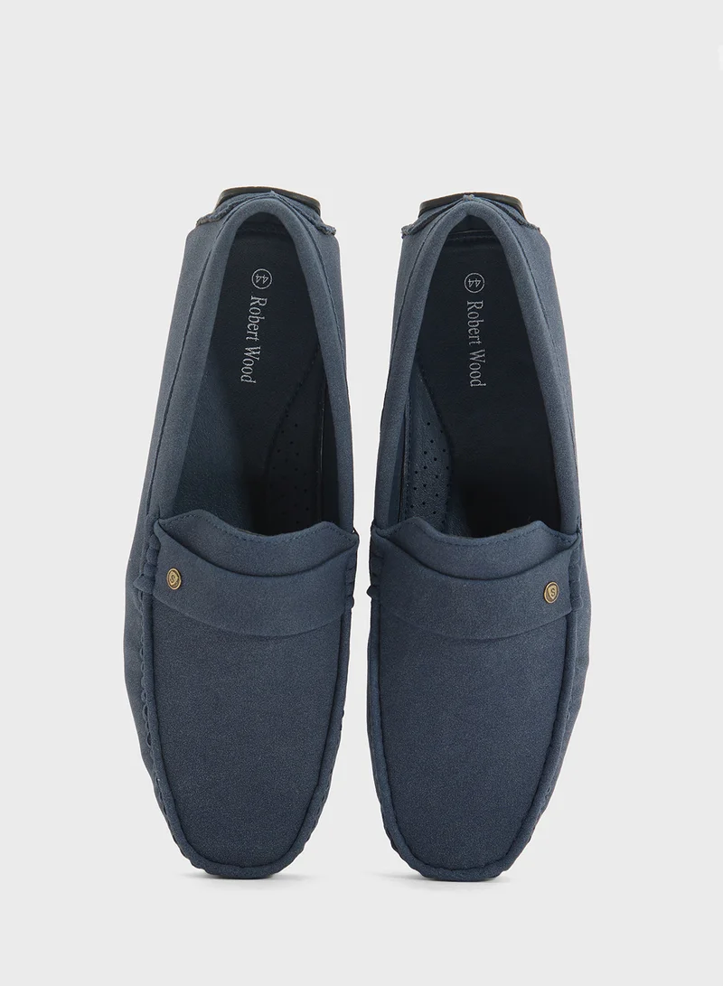 Robert Wood Faux Suede Loafers