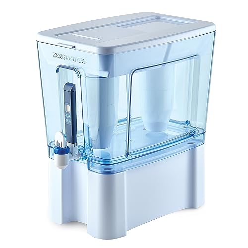 ZeroWater زيرووتر 52 كوب جاهز للقراءة 5 مراحل فلتر مياه إبريق موزع مع فلتر مياه زيرو 0 TDS – معتمد من IAPMO لتقليل المعادن والكلور والرصاص والكروم والمواد الكيميائية الدائمة PFOA/PFOS - Image 1