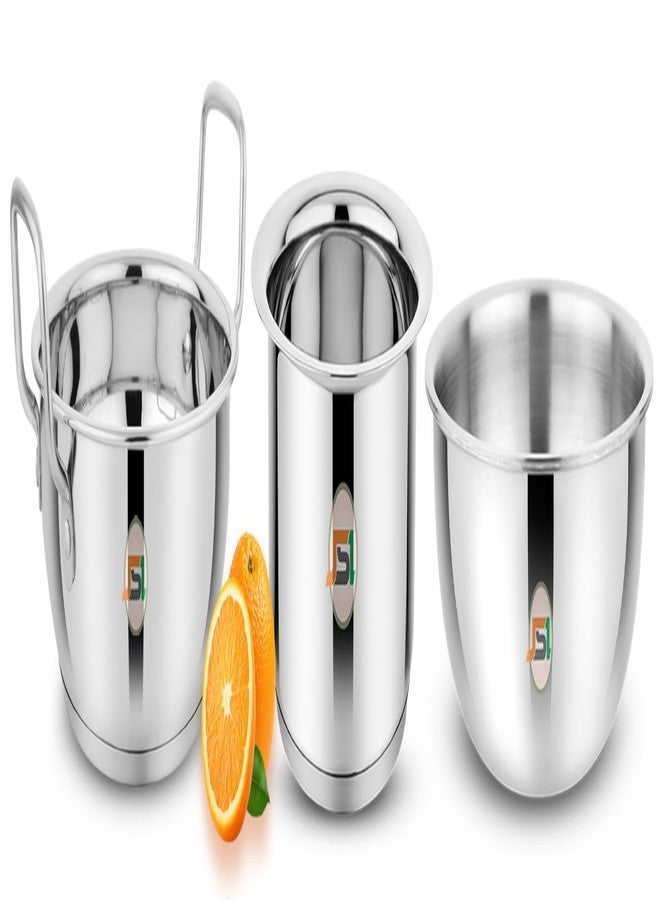 JSI Induction Base Cookware Set 3 Pcs - Milk Tope 2000ml, Tasla 2500ml, & Kadhai 2300ml - Heavy Gauge Stainless Steel Cooking Set for Kitchen - Rust Free, Durable & Sturdy - Image 1