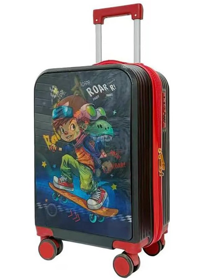 JCB CHIC Kids Luggage, 20" Carry on Suitcase with Universal wheels and 3D Transform Pattern Sticker , Travel Luggage, Lightweight Carry On Luggage, Trolley Luggage for Children Toddlers  - Image 1