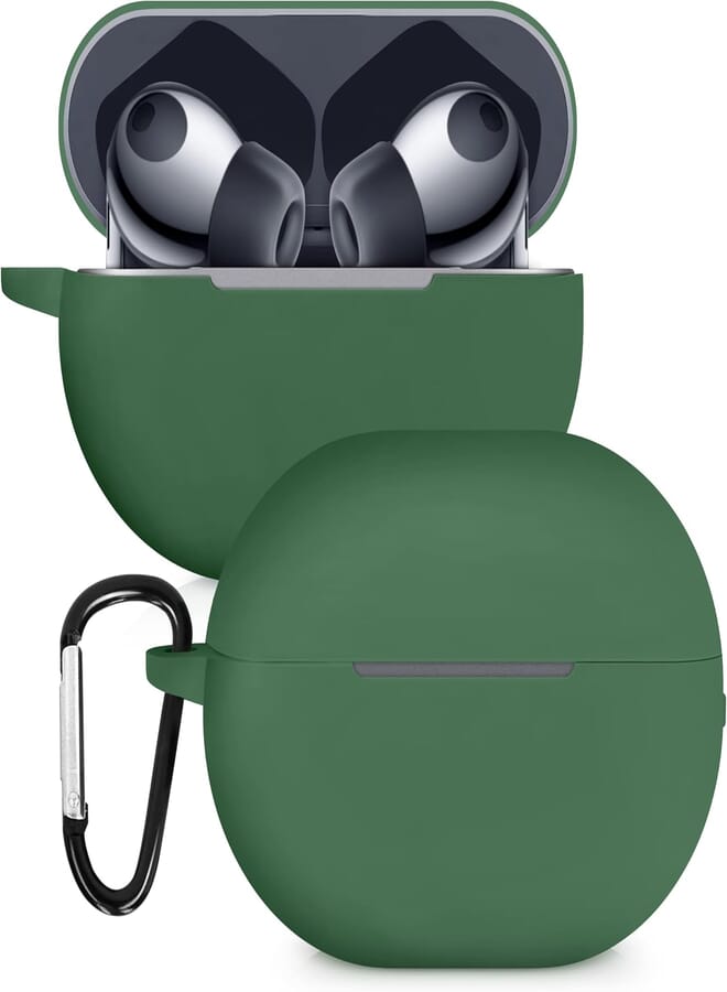 kwmobile Case Compatible with Huawei FreeBuds Pro – Headphone Case – Protective Silicone Case – Dark Green