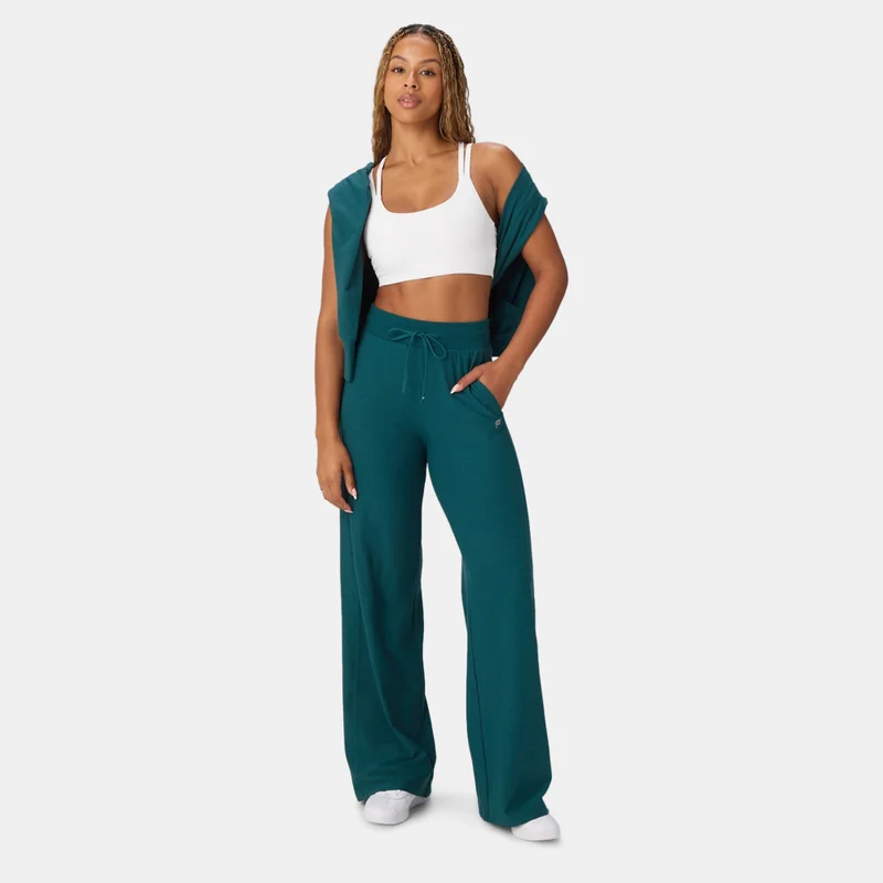 Fabletics Green Women's Cloud Jersey Wide Leg Pants for Women | Best Price UAE