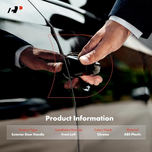 A-Premium APremium Front Left Driver Side Exterior Door Handle with Keyhole Compatible with Hyundai Sonata 2015 2016 2017 2018 2019 Silver - Image 3