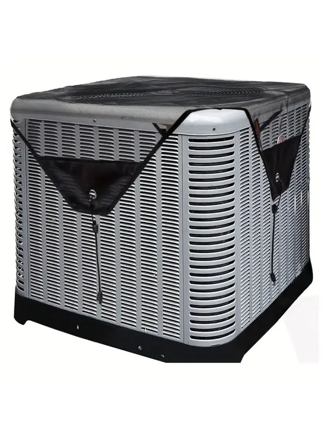 1 Pc Black Ac Mesh Cover For Outside Units Universal Outdoor Central Air Conditioner Defender All Season 32x32 Inch Air Conditioner Accessories - Image 1