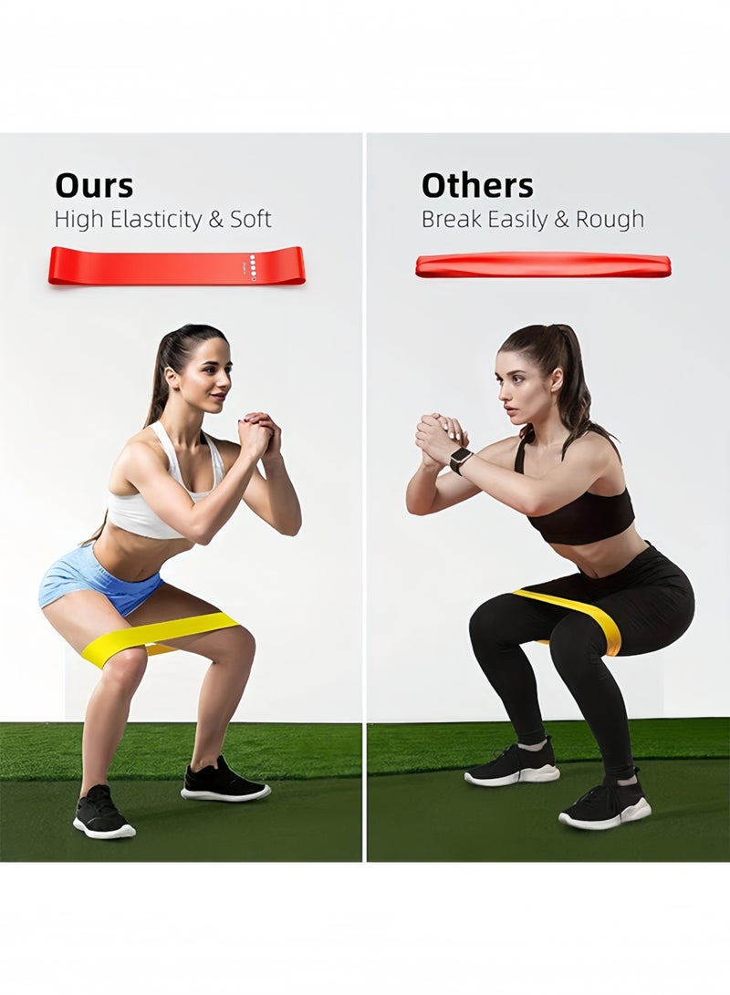 BELANO 5Pack Resistance Bands Set, Elastic Exercise Loop Bands for Strength Training, Yoga, Pilates & Physical Therapy with Carry Bag (Assorted Levels) - Image 3