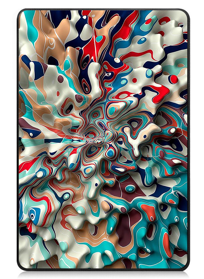 Theodor Protective Flip Case For Xiaomi Redmi Pad Pro (2024) With Trifold Stand Auto Wake Sleep Shockproof Cover Abstract 12 - Image 1