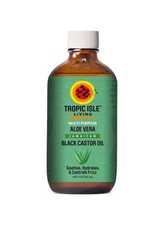 Tropic Isle Living Hair & Skin Conditioner Oil | Jamaican Black Castor Oil for Dry Hair and Skin | 100% Pure and Natural 4 oz (Aloe Vera)  - Image 1