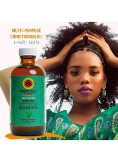 Tropic Isle Living Hair & Skin Conditioner Oil | Jamaican Black Castor Oil for Dry Hair and Skin | 100% Pure and Natural 4 oz (Aloe Vera)  - Image 3