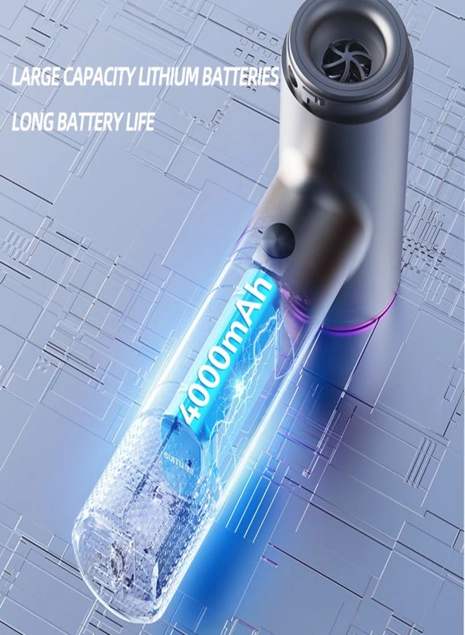 AROAQ High-Power Handheld Car Vacuum Cleaner Wireless Brushless Motor Strong Suction Dual Use for Home & Car Long Battery Life - Image 5