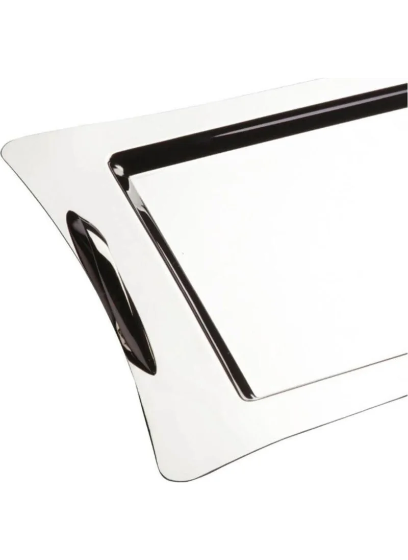 Nehir River Tray Carnation Plain Steel Tray Tea Tray