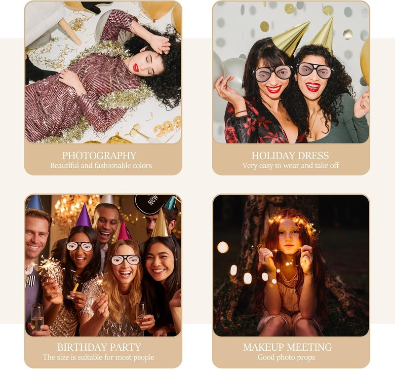 Tinksky نظارات مزحة هالوين تينكسي للذكور والإناث ذات العيون المضحكة - أدوات حفلات 2 قطعة - Image 4