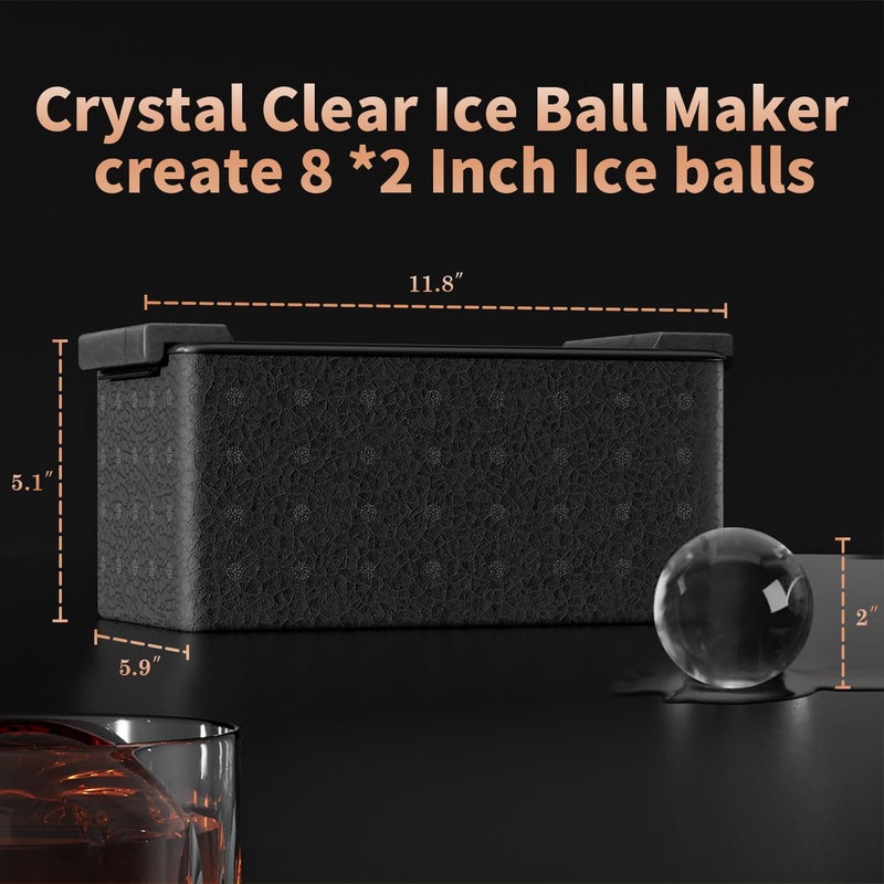 FDDBI Clear Ice Ball Maker for Whiskey: FDDBI Circle Ice Cube Tray Make 2Inch Ice Sphere - Clear Ice Cube Maker for Old Fashioned Bourbon Whisky - Image 3