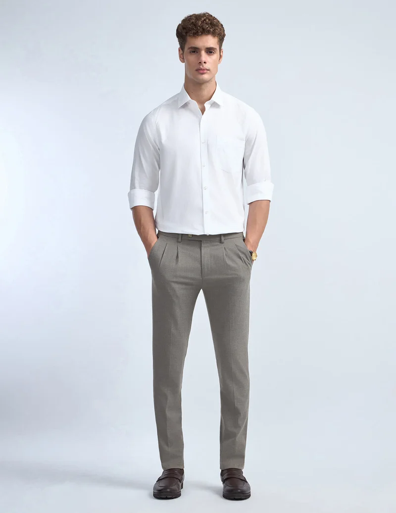 Arrow White Liberty Classic Fit Dobby Iconics Shirt for Men | Best Price UAE