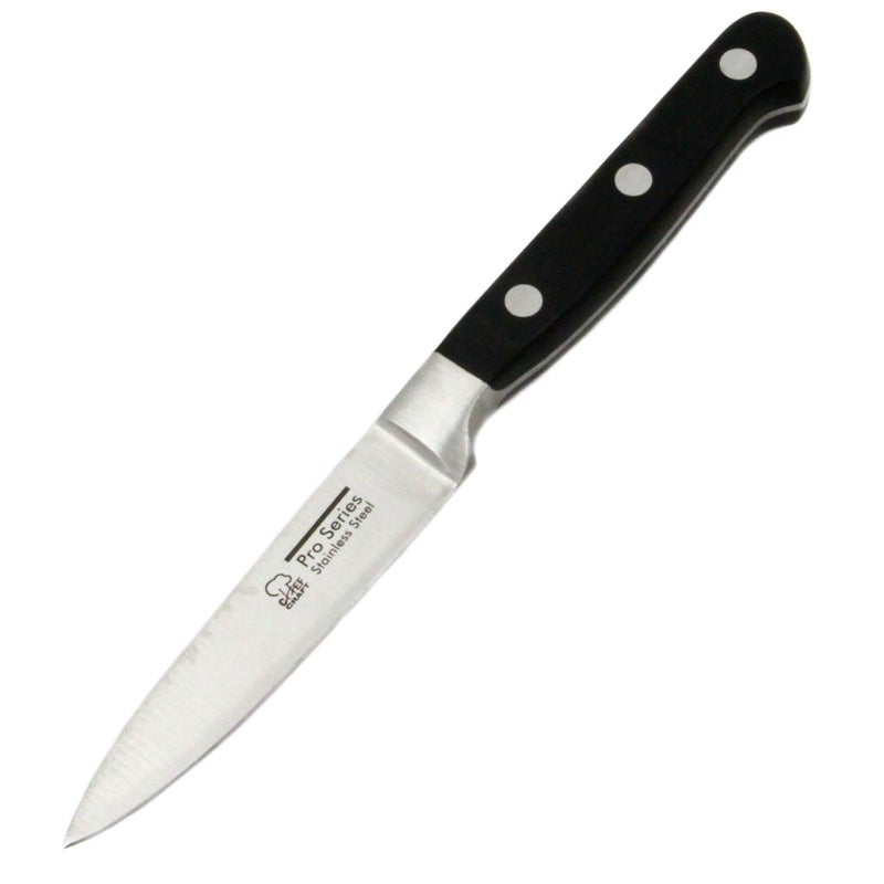 Chef Craft Pro Series Paring Knife, 4 inch blade 8 inches in length, Stainless Steel/Black - Image 4