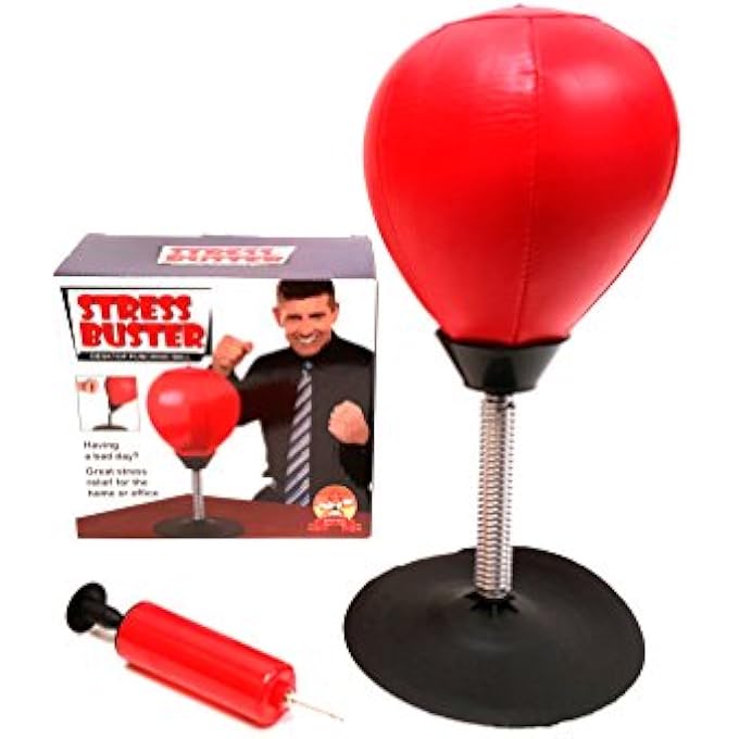 Barwench Games ' Desktop Punch Ball Stress Buster, Including Pump! - Image 1