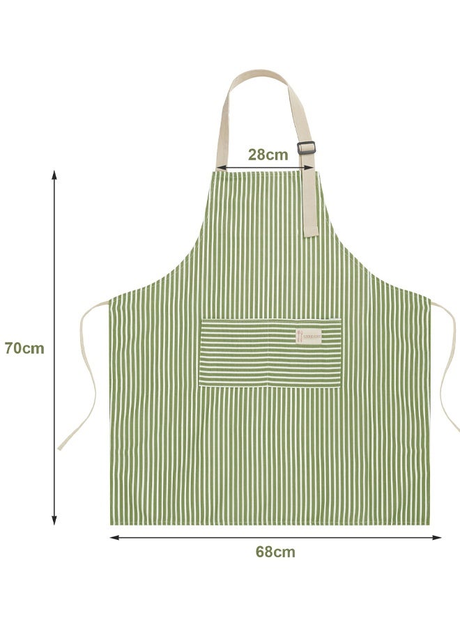 2 PCS Unisex Adjustable Bib Apron, With 2 Pockets Cooking Kitchen Chef Aprons, Home Kitchen Chef Aprones For Cooking, Women Men Aprons For Home Kitchen, Restaurant, Coffee house - Image 2