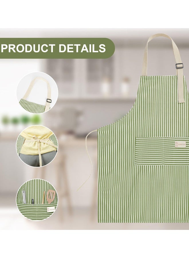 2 PCS Unisex Adjustable Bib Apron, With 2 Pockets Cooking Kitchen Chef Aprons, Home Kitchen Chef Aprones For Cooking, Women Men Aprons For Home Kitchen, Restaurant, Coffee house - Image 3