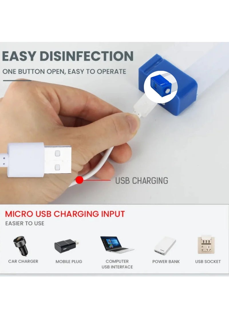 AROAQ ضوء أنبوب LED، ضوء تخييم أنبوب قابل لإعادة الشحن، مصباح ضوء محمول بتعليق مغناطيسي، ضوء LED خارجي متين ومتعدد الاستخدامات للتخييم والنزهات، (1 قطعة كبيرة، 30 سم) - Image 3