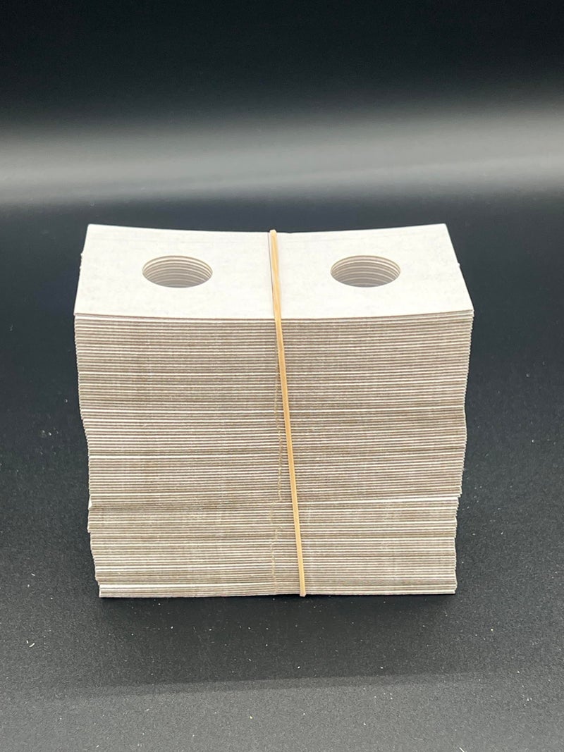 Guardhouse Coin Flips for Dimes, 100 Count, Brand Cardboard and Mylar 2"x2" Paper Coin Holders - Image 1