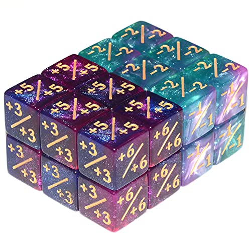 Anduin Wind Six Sided Dice Set 24Pieces Galaxy Counter Dice Token Dice Tracking Counter for MTG CCG Card Gaming - Image 1