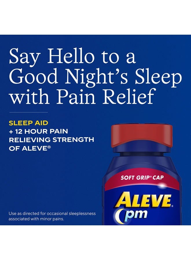 Aleve حبوب مساعدة النوم PM مع مسكن للألم، نابروكسين صوديوم وديفينهيدرامين HCl، لليل، 120 حبة - Image 3
