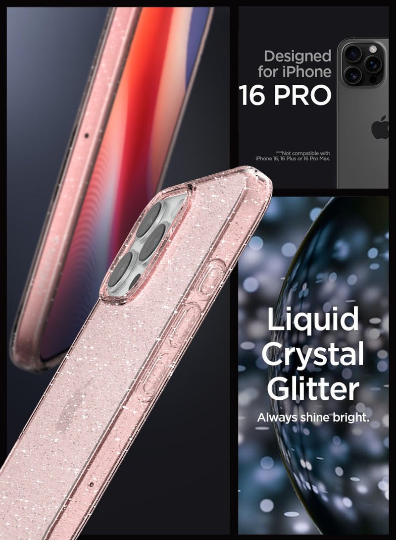 Spigen Liquid Crystal Glitter for iPhone 16 Pro Case Cover (2024) - Rose Quartz  - Image 2