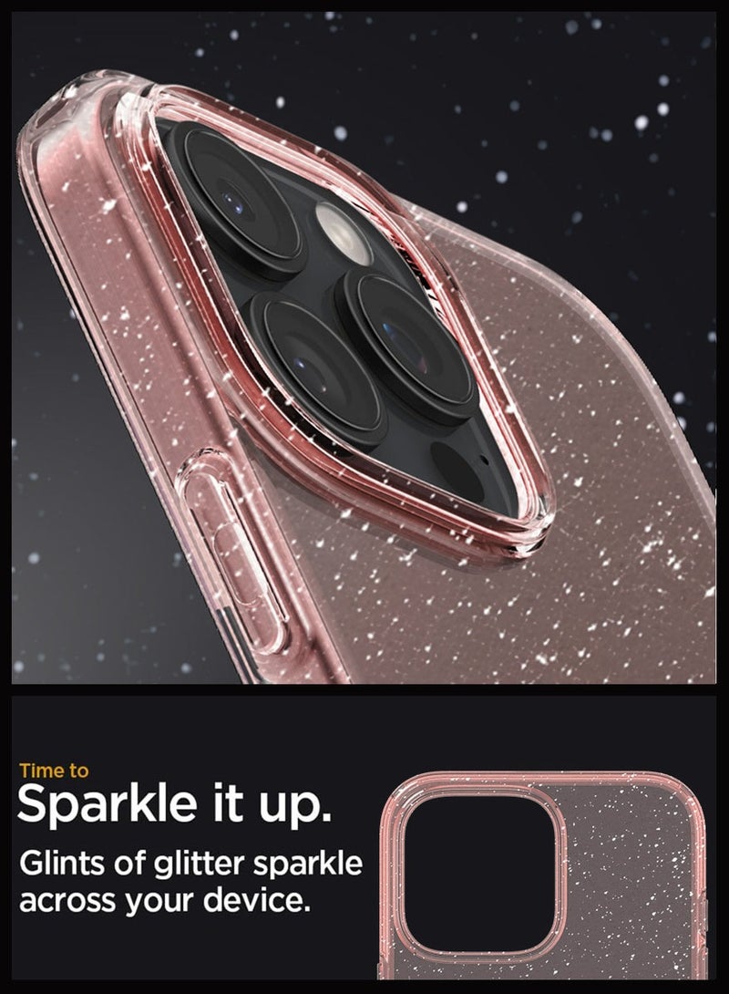Spigen Liquid Crystal Glitter for iPhone 16 Pro Case Cover (2024) - Rose Quartz  - Image 3