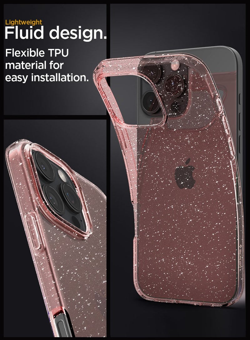 Spigen Liquid Crystal Glitter for iPhone 16 Pro Case Cover (2024) - Rose Quartz  - Image 4