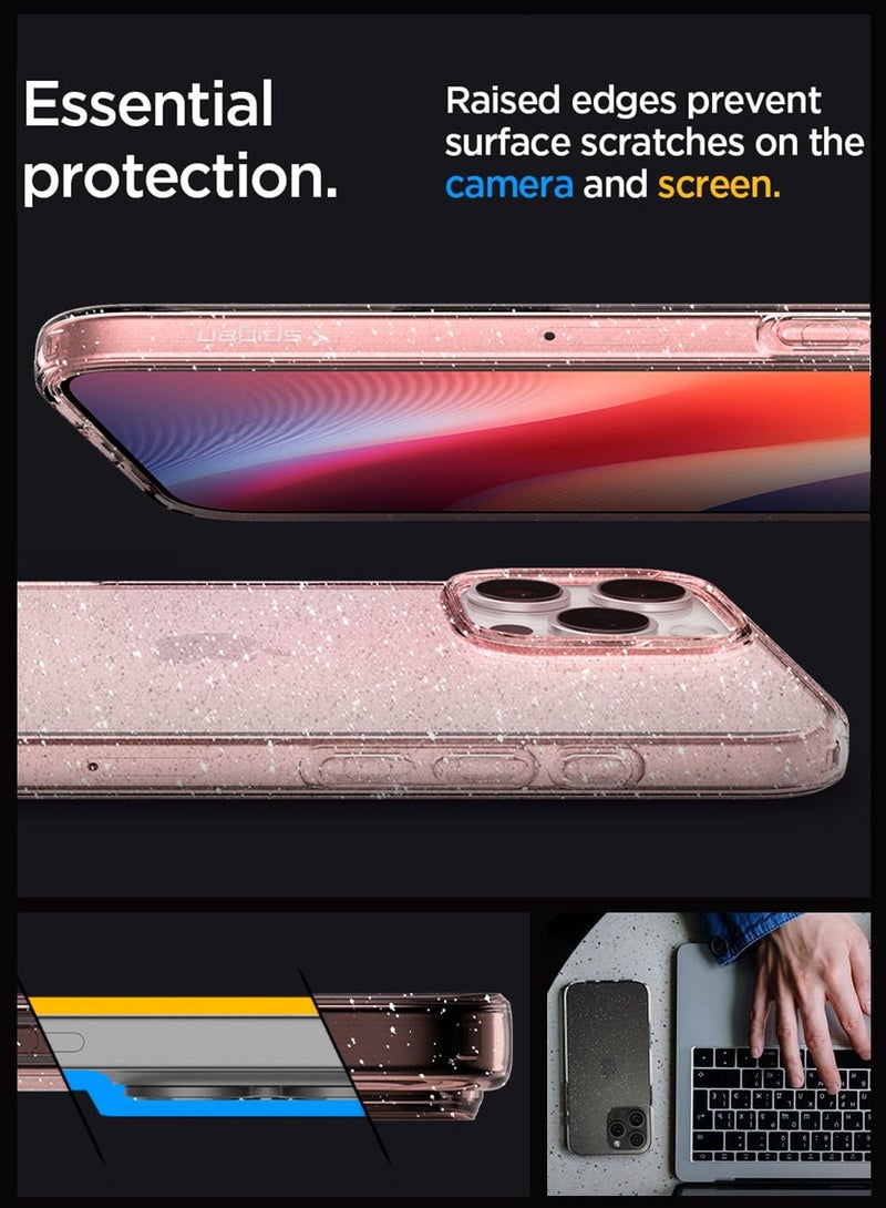 Spigen Liquid Crystal Glitter for iPhone 16 Pro Case Cover (2024) - Rose Quartz  - Image 5