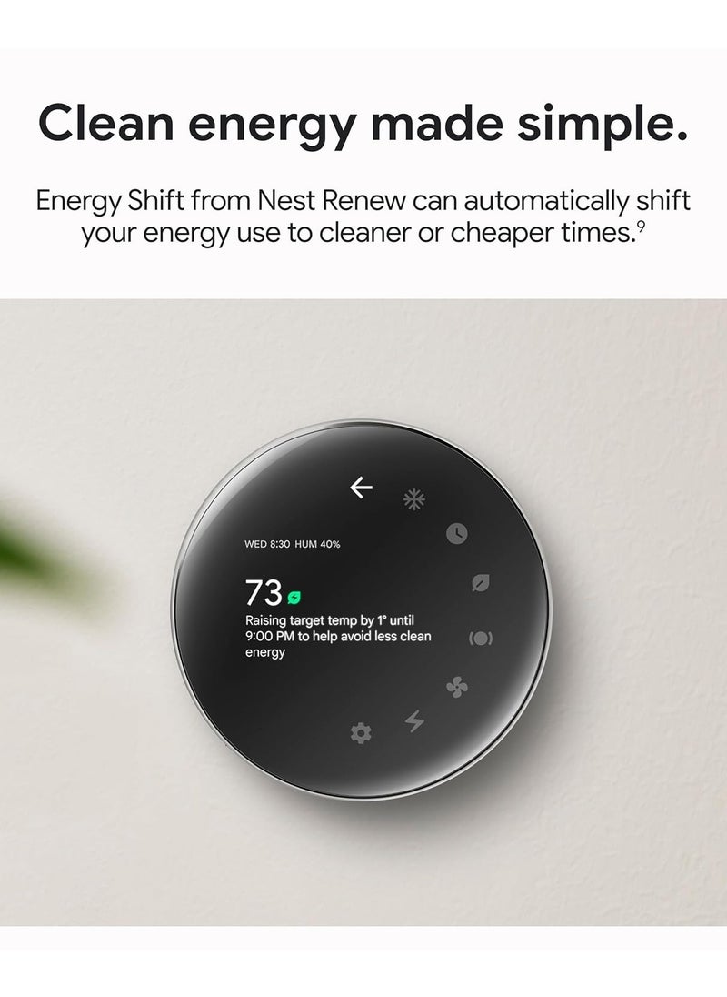 جوجل Google Nest Learning Thermostat (4th Gen) with Nest Temperature Sensor (2nd Gen)  - Image 4