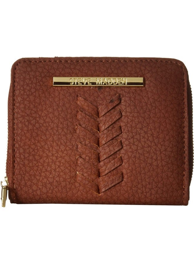 STEVE MADDEN French Zip Around Wallet Cognac One Size  - Image 1