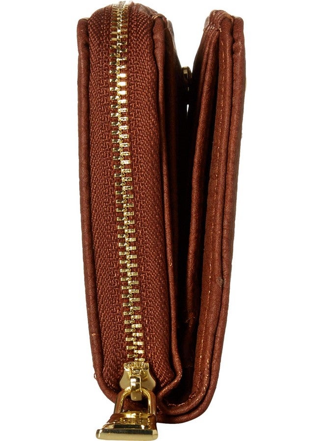 STEVE MADDEN French Zip Around Wallet Cognac One Size  - Image 3