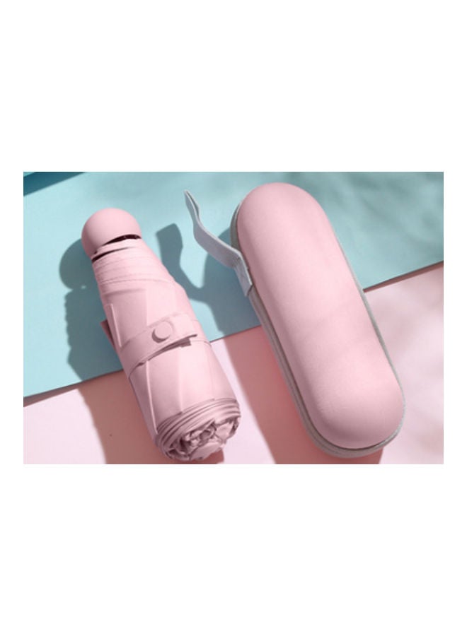 Small Folding Capsule Umbrella Pink - Image 2