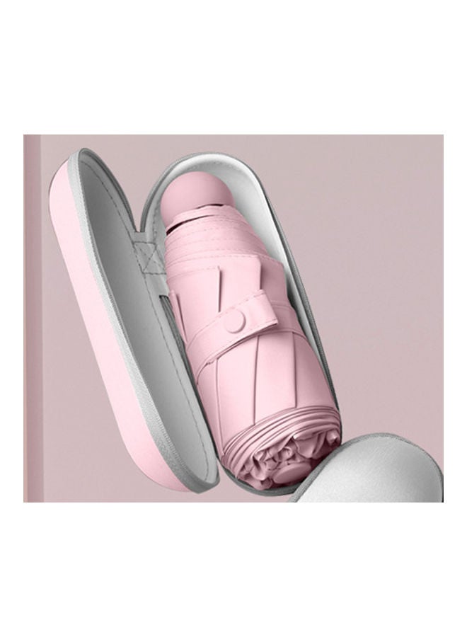 Small Folding Capsule Umbrella Pink - Image 3