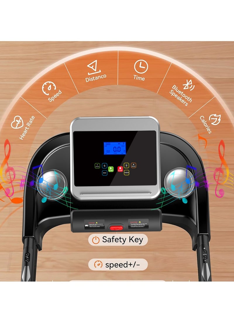 Maston MST-B90 Treadmill With Led Display & Foldable Portable Treadmills 1-12Km/H Loading 110Kg Motorized Running Machine For Home Office Use - Image 2