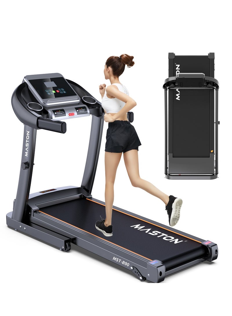 Maston MST-B90 Treadmill With Led Display & Foldable Portable Treadmills 1-12Km/H Loading 110Kg Motorized Running Machine For Home Office Use - Image 1