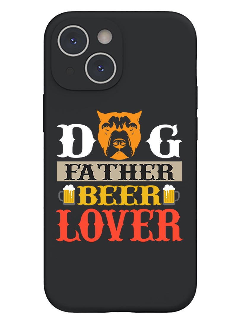 Theodor Protective Slim Fit Case Liquid Silicone Cover with Full Body Protection Anti-Scratch Shockproof Case For iPhone 13 Black  - Dubai white - Image 1