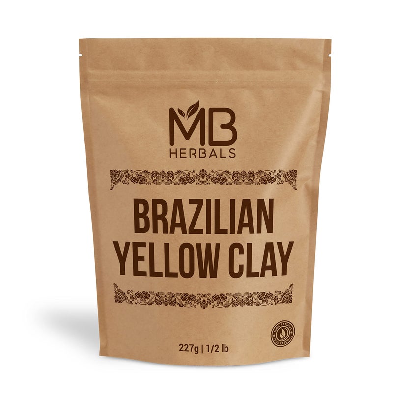 MB Herbals Brazilian Yellow Clay 8 oz 227 Gram  05 LB  for Face Packs  Soap Making