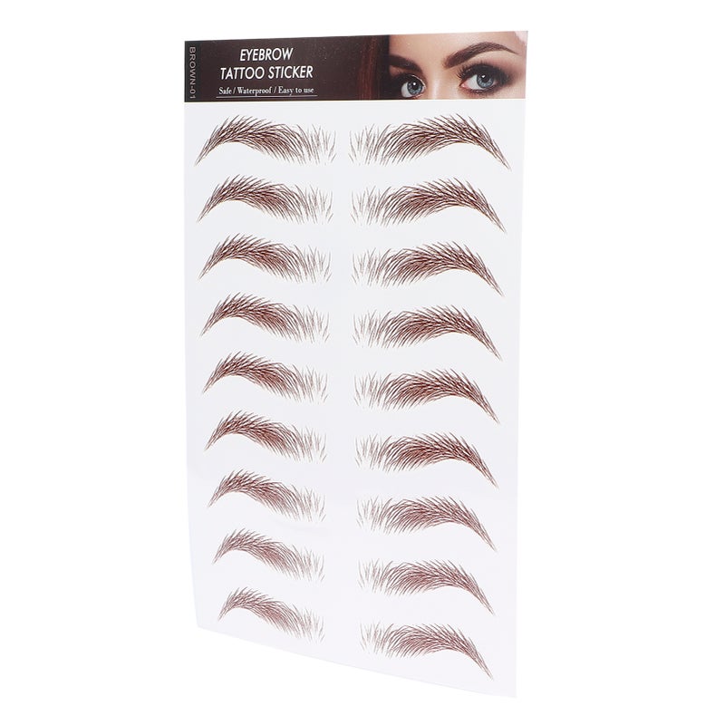 Professional Waterproof Eyebrow Tattoo Sticker Eyebrow Transfer Sticker for WomenBROWN-01 - Image 4