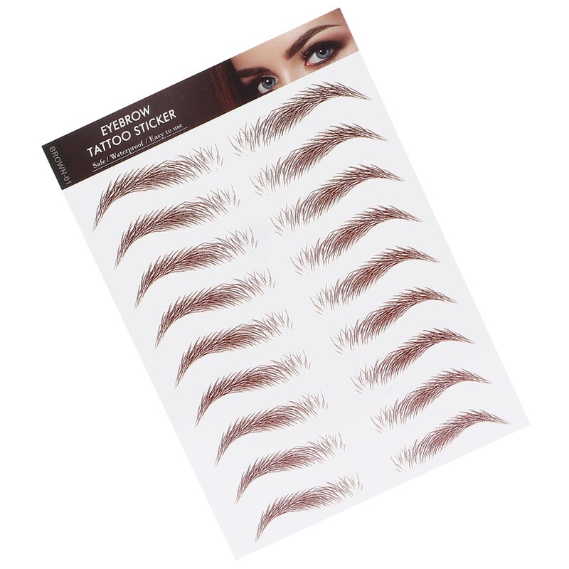 Professional Waterproof Eyebrow Tattoo Sticker Eyebrow Transfer Sticker for WomenBROWN-01 - Image 5