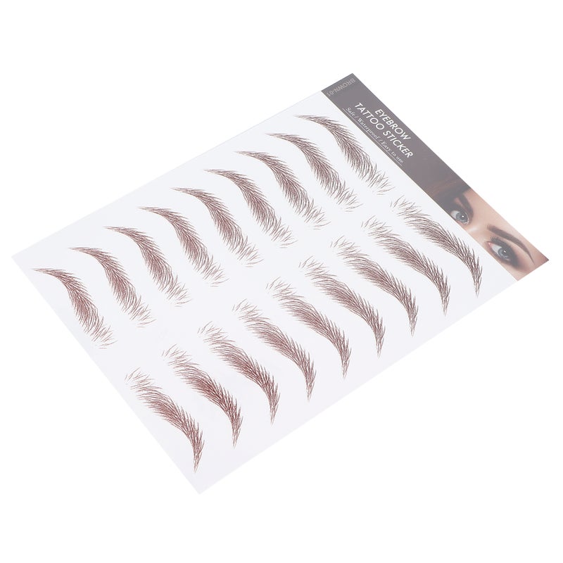 Professional Waterproof Eyebrow Tattoo Sticker Eyebrow Transfer Sticker for WomenBROWN-01 - Image 2