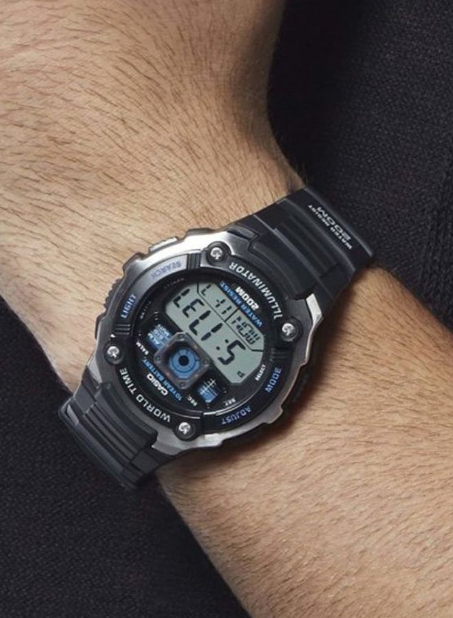 CASIO Men Water Resistant Digital Watch AE-2000W-1AVDF - 48 mm - Black - Image 3