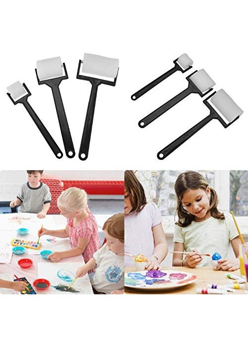 ArtBee ArtBee Sponge Brush Ser for Painting, Art and Craft Projects (Pack of 3 Roller Brushes)  - Image 1