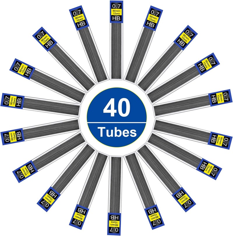 Morepack 0.7mm Lead Refills, 0.7 Lead Refills for Mechanical Pencil,480 Pieces - Image 3