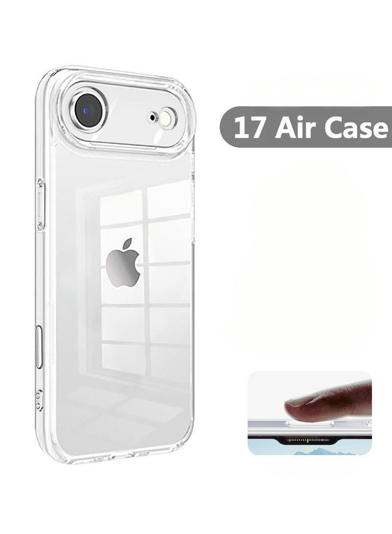 حافظة iPhone 17 Air Case ناعمة وصديقة للبشرة مادة TPU ، مع اصفرار متأخر ، مضاد للسقوط ، غطاء واقي مضاد للخدش ، سهل التركيب وإلغاء التثبيت ، مقاوم للماء رقيق للغاية ، شفاف - Image 1