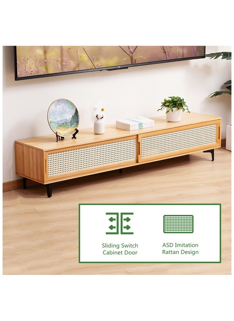 HXDream Tv Table,TV Cabinet,160 * 33 * 33 cm TV table with 2 storage cabinets,Suitable for living room, reception room  - Image 4