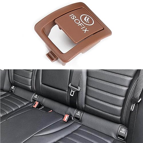 Cakievro for Mercedes W205 Car Rear Child ISOFIX Switch Seat Safety Cover for Benz C Class W205 C300 C350 C200 C180 20152021 2059200513 Brown - Image 1