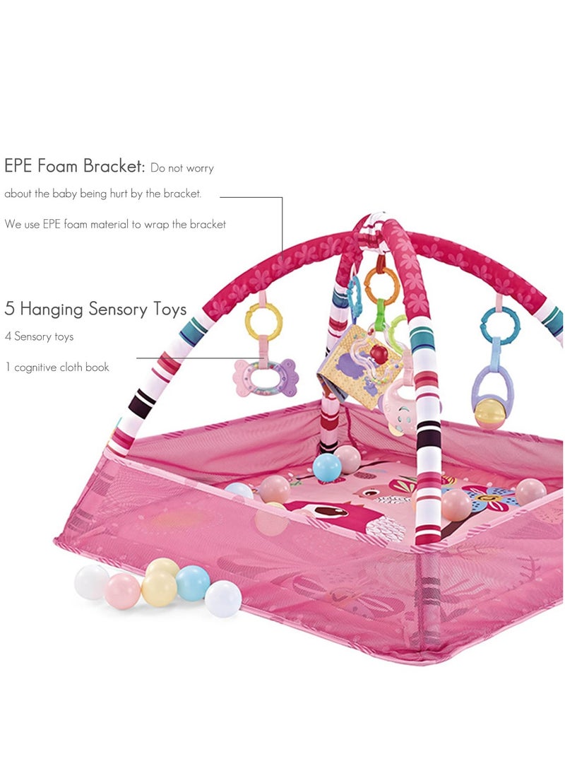 Baby Play mat Activity Gym&Ball Pit Included 18 Balls with Detachable Toys Tummy Time Play Mat for Babies 0-12 Months  - Image 2