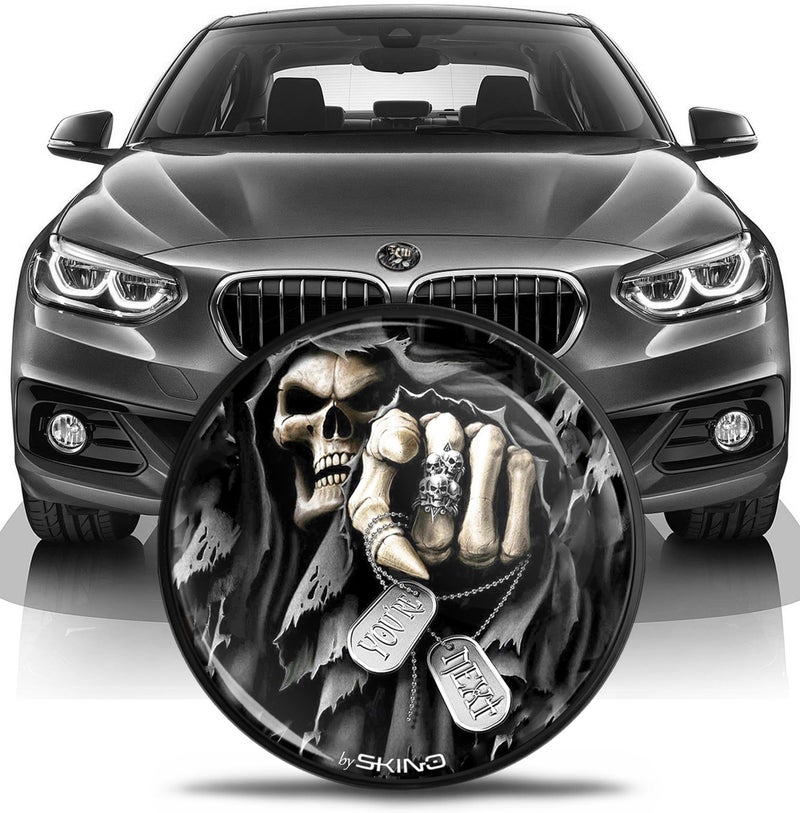 SkinoEu شعار SkinoEu متوافق مع BMW 51147057794 شارة غطاء أمامي وصندوق 82 مم E81 E87 F07 GT F10 F11 F18 E63 E64 F06 GC F12 F13 Z4 E85 / E86 جمجمة أنت التالي EN 30 - Image 1