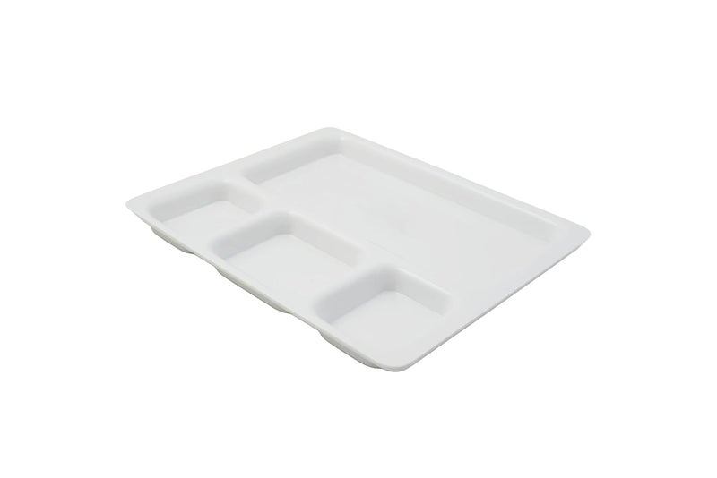 Neena Crockeries Neena Crockeries 4 Compartment Plate White  - Image 3